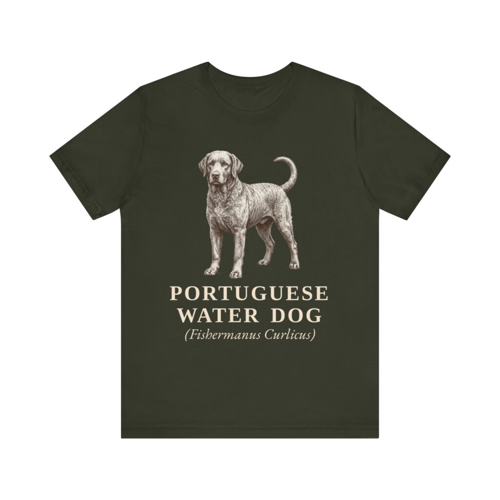 Portuguese Water Dog Latin Shirt, Vintage Dog Sketch Tee, Dog Latin Gift