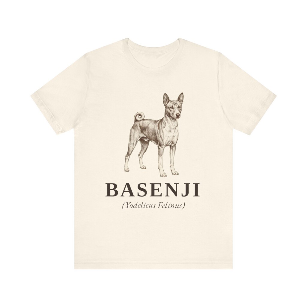 Basenji Latin Shirt, Vintage Dog Sketch Tee, Dog Latin Gift
