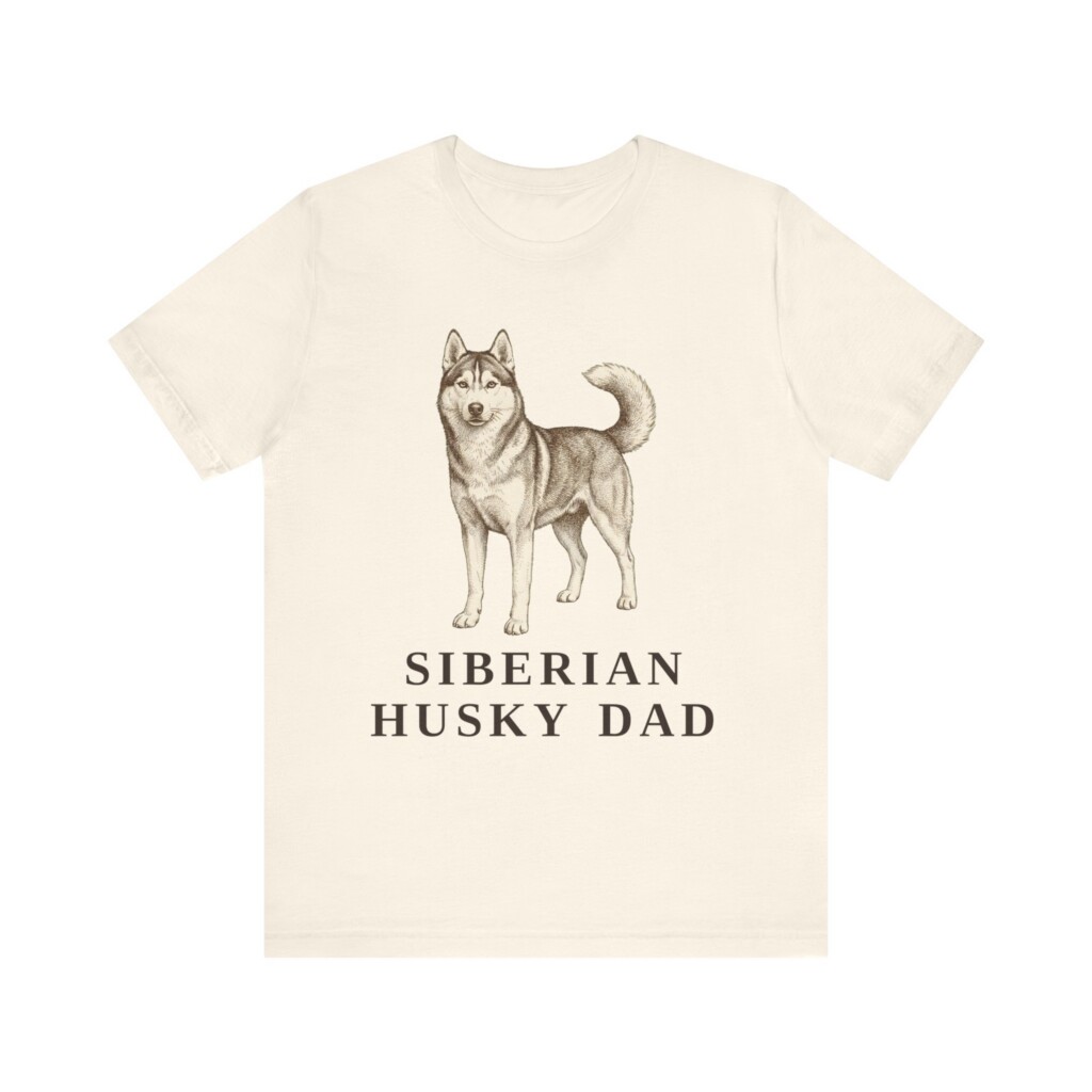 Husky Dad Shirt, Vintage Dog Sketch Tee, Dog Dad Gift
