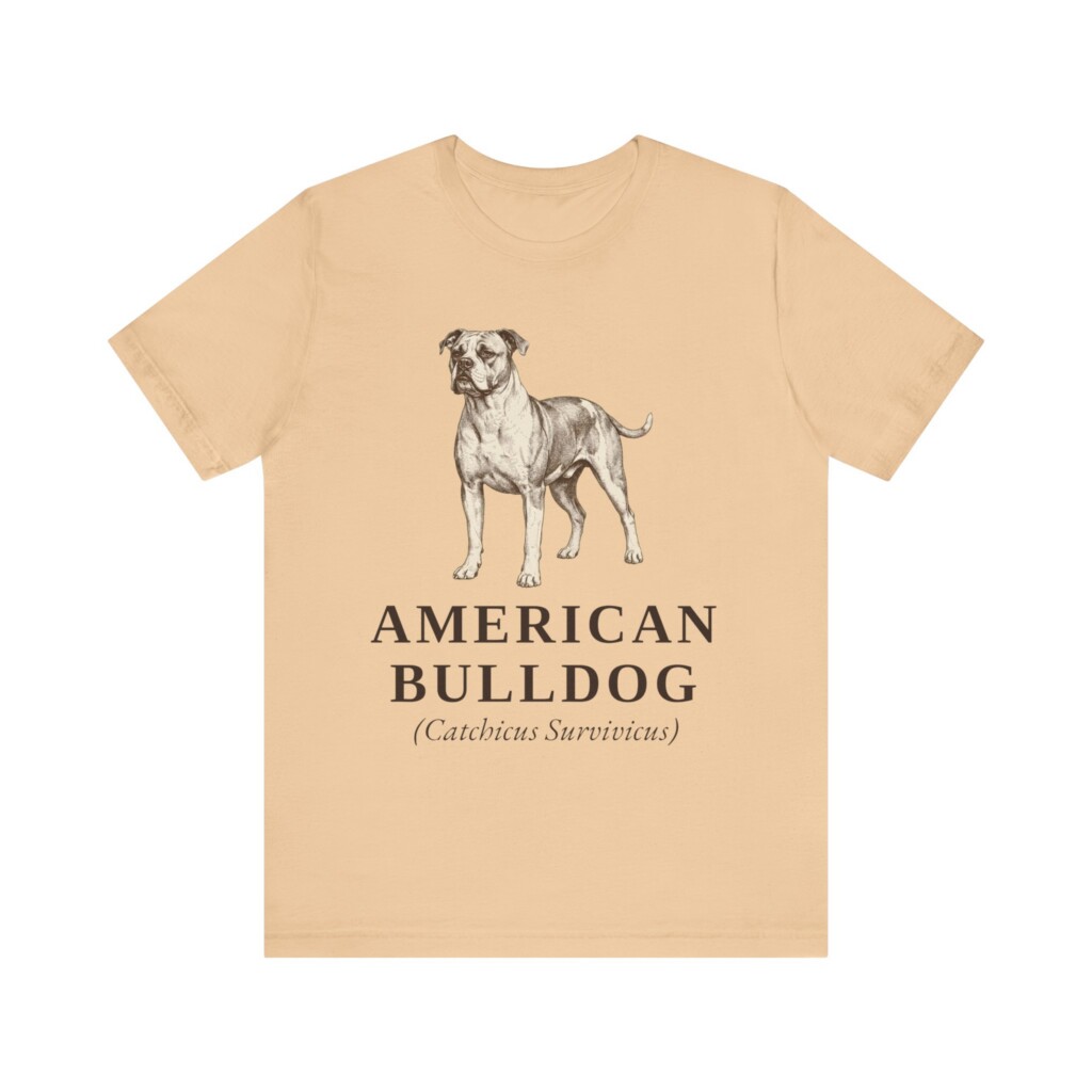 American Bulldog Latin Shirt, Vintage Dog Sketch Tee, Dog Latin Gift