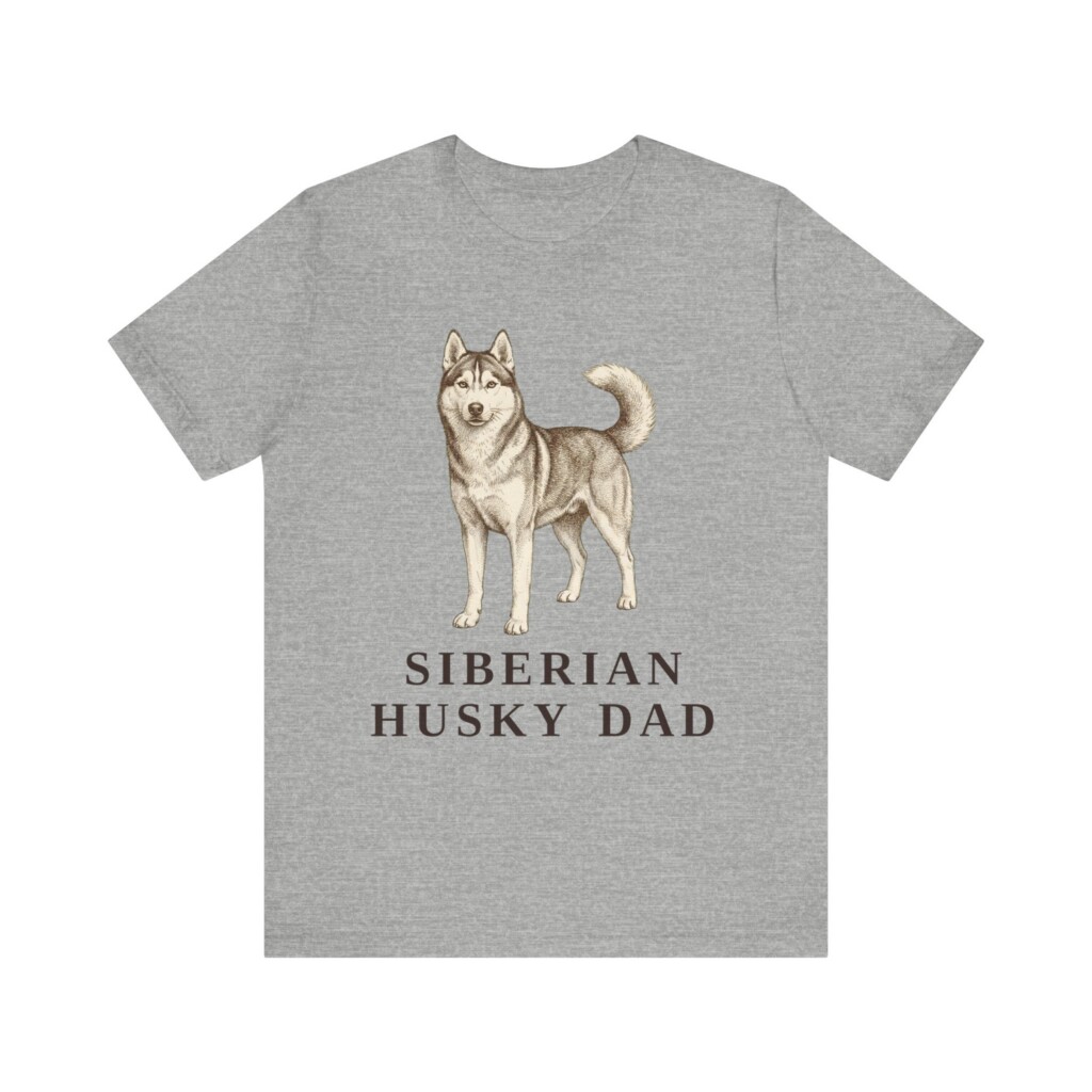Husky Dad Shirt, Vintage Dog Sketch Tee, Dog Dad Gift