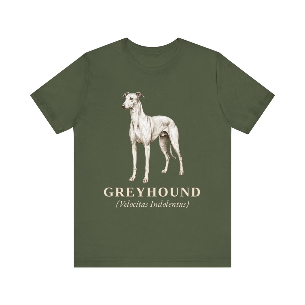 Greyhound Latin Shirt, Vintage Dog Sketch Tee, Dog Latin Gift
