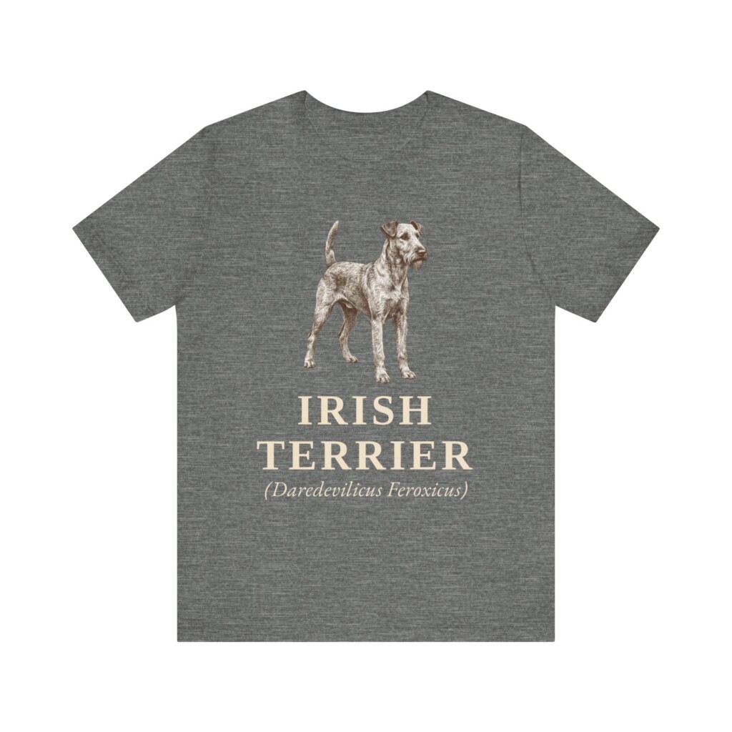 Irish Terrier Latin Shirt, Vintage Dog Sketch Tee, Dog Latin Gift