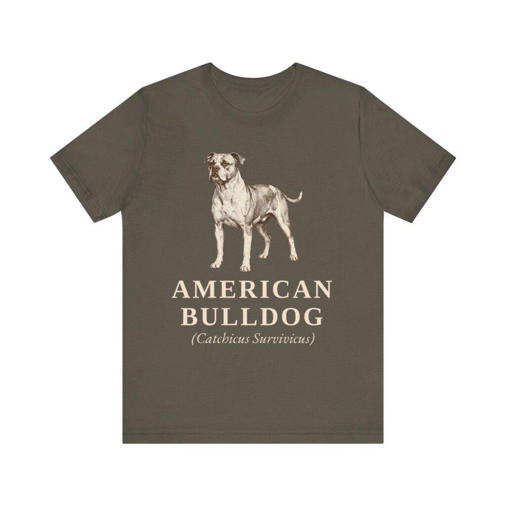 American Bulldog Latin Shirt, Vintage Dog Sketch Tee, Dog Latin Gift