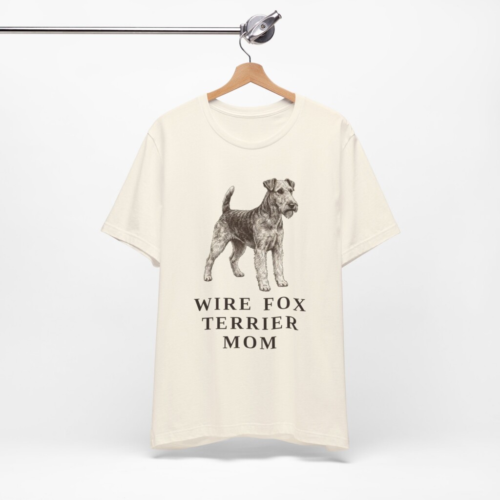 Fox Terrier (Wire) Mom Shirt, Vintage Dog Sketch Tee, Dog Mom Gift