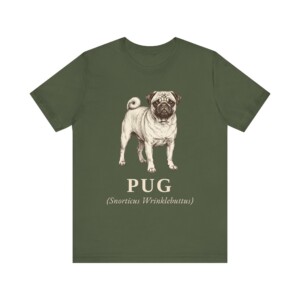 Pug Latin Shirt, Vintage Dog Sketch Tee, Dog Latin Gift