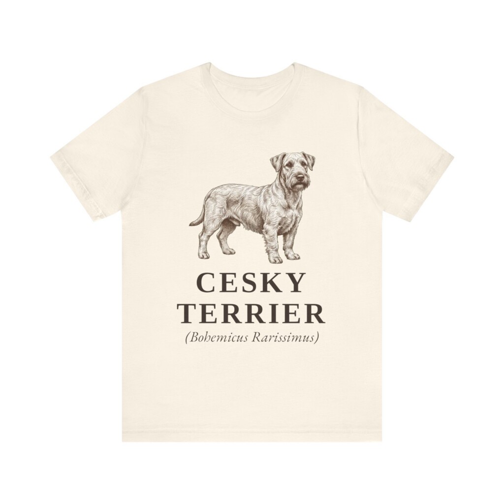 Cesky Terrier Latin Shirt, Vintage Dog Sketch Tee, Dog Latin Gift