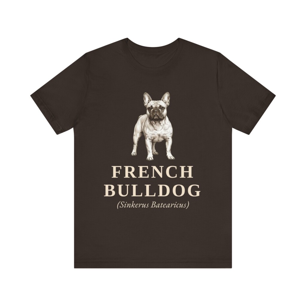 French Bulldog Latin Shirt, Vintage Dog Sketch Tee, Dog Latin Gift