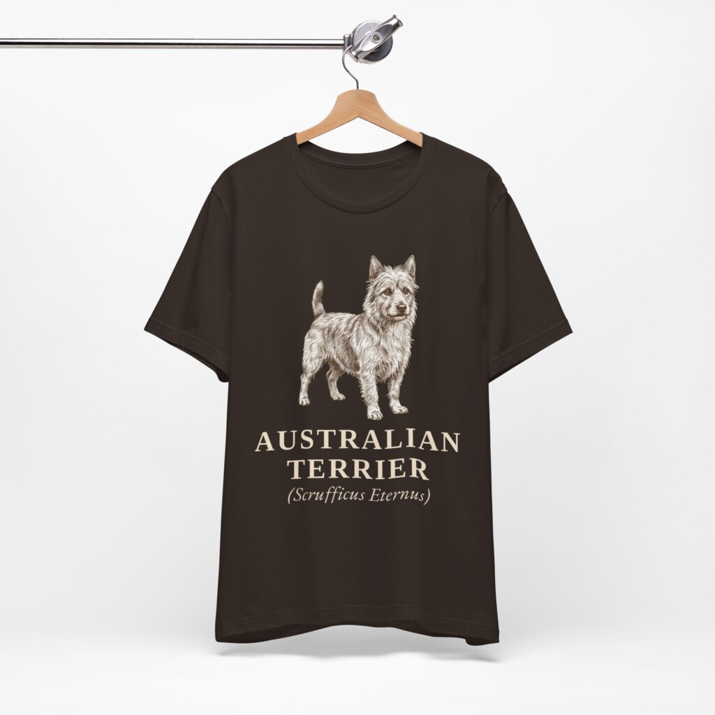 Australian Terrier Latin Shirt, Vintage Dog Sketch Tee, Dog Latin Gift