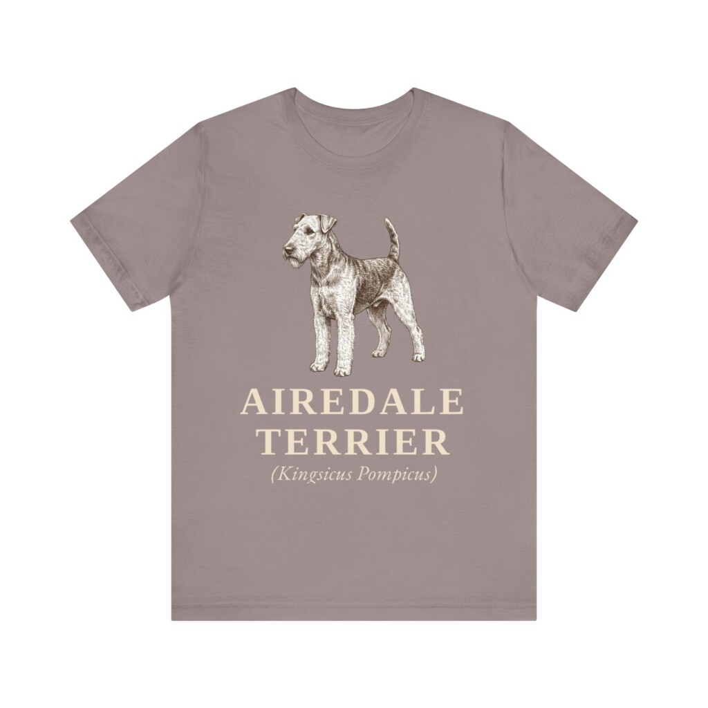 Airedale Terrier Latin Shirt, Vintage Dog Sketch Tee, Dog Latin Gift