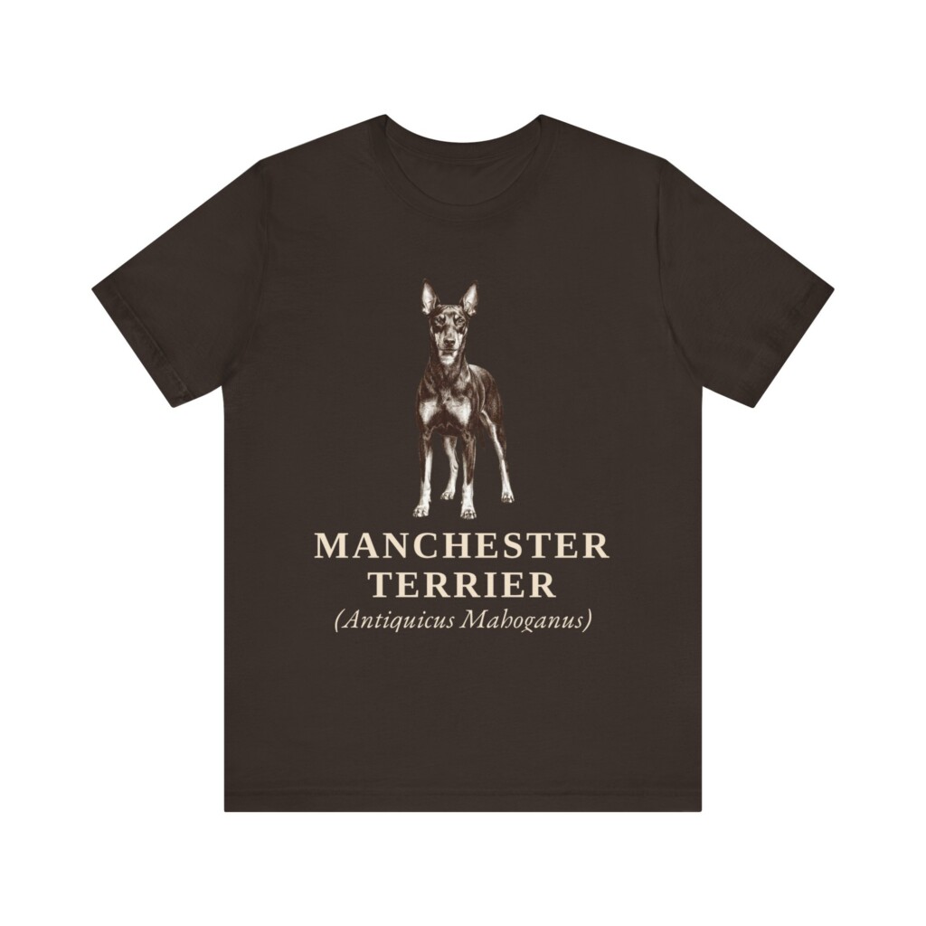 Manchester Terrier Latin Shirt, Vintage Dog Sketch Tee, Dog Latin Gift