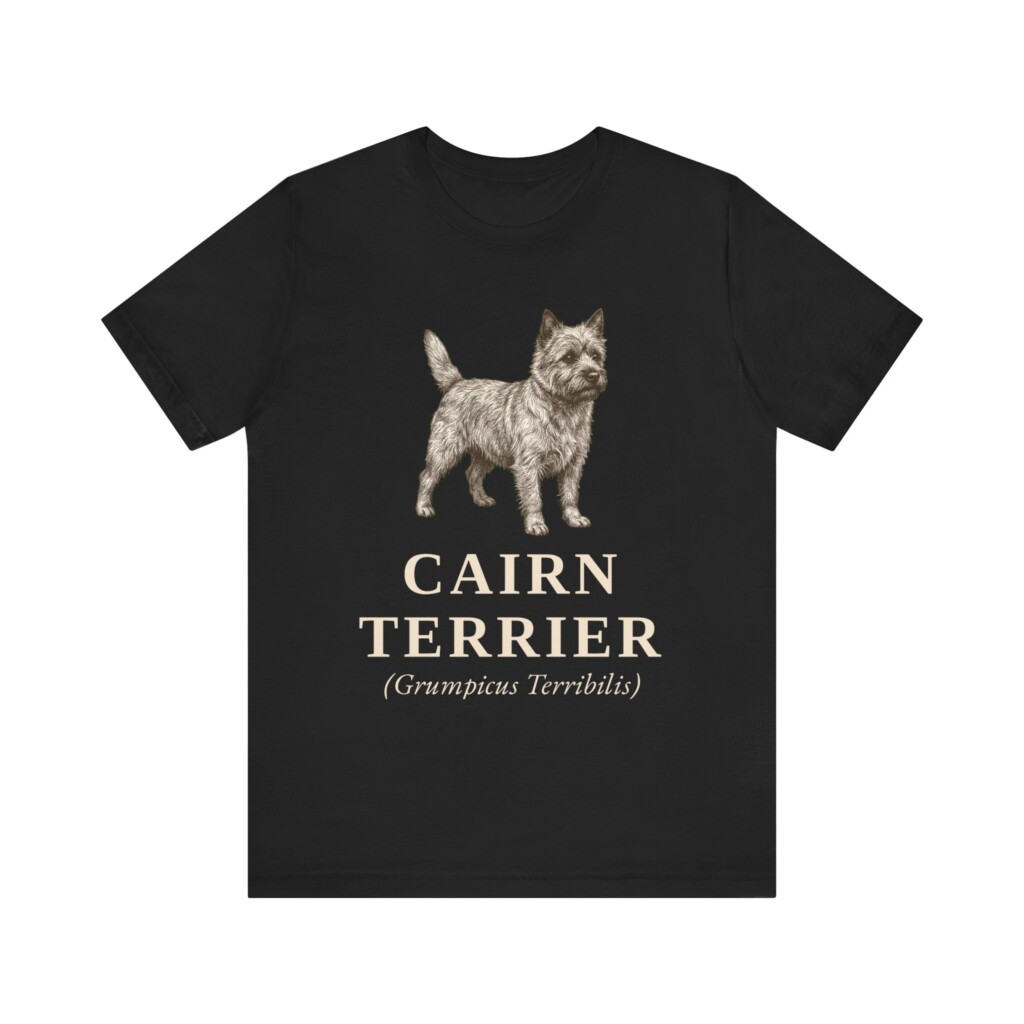 Cairn Terrier Latin Shirt, Vintage Dog Sketch Tee, Dog Latin Gift