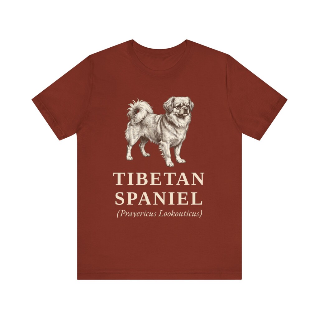 Tibetan Spaniel Latin Shirt, Vintage Dog Sketch Tee, Dog Latin Gift