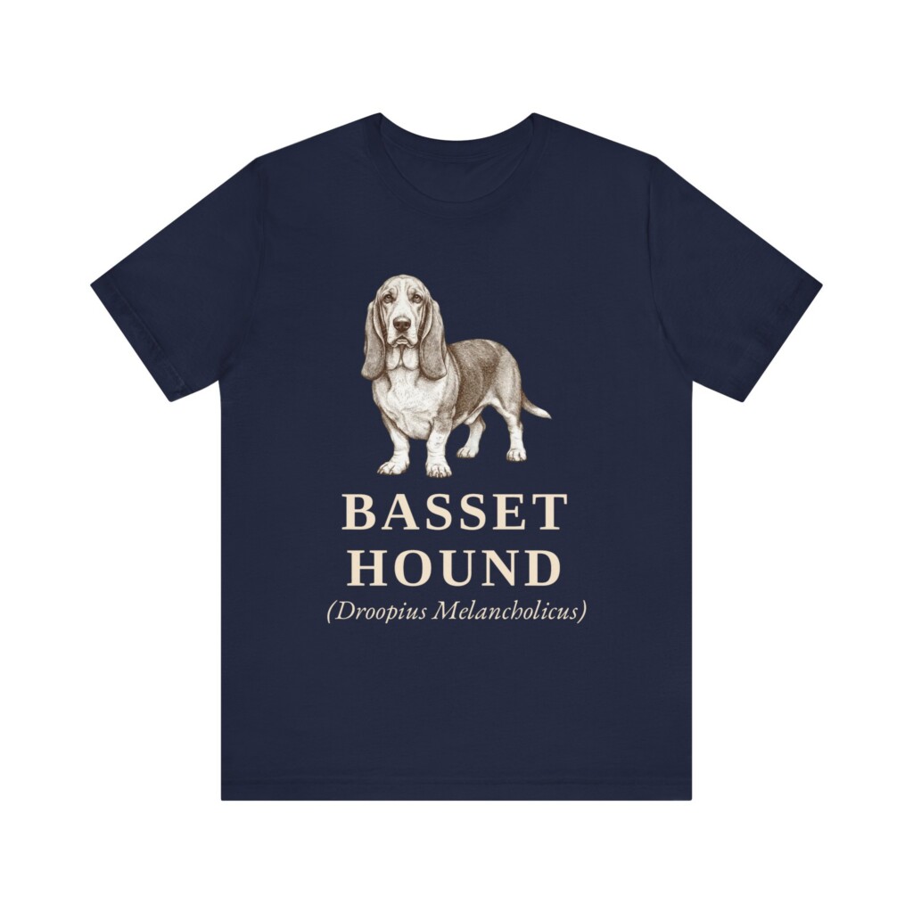 Basset Hound Latin Shirt, Vintage Dog Sketch Tee, Dog Latin Gift