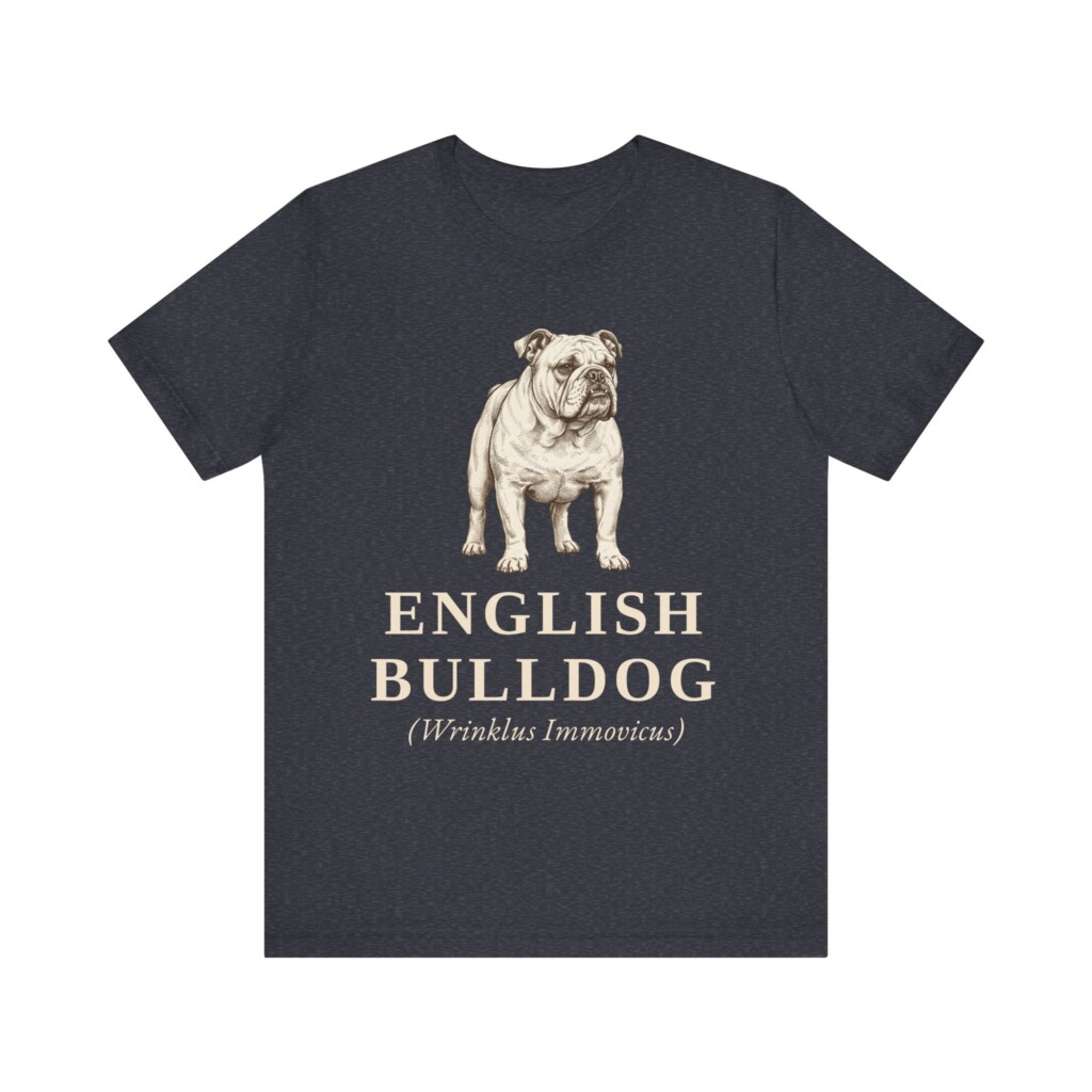 English Bulldog Latin Shirt, Vintage Dog Sketch Tee, Dog Latin Gift