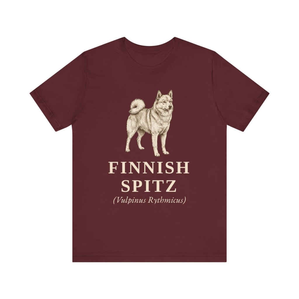 Finnish Spitz Latin Shirt, Vintage Dog Sketch Tee, Dog Latin Gift Finnish Spitz Latin Shirt, Vintage Dog Sketch Tee, Dog Latin Gift