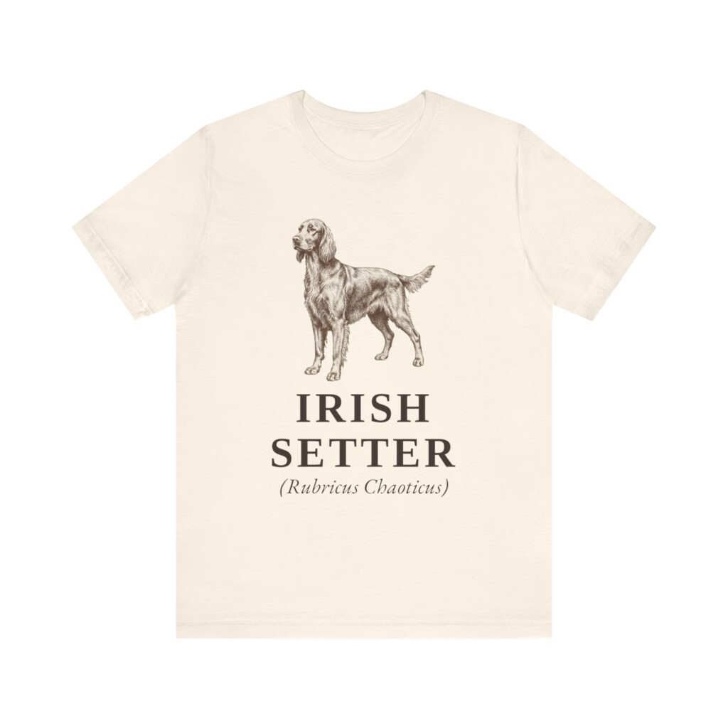 Irish Setter Latin Shirt, Vintage Dog Sketch Tee, Dog Latin Gift