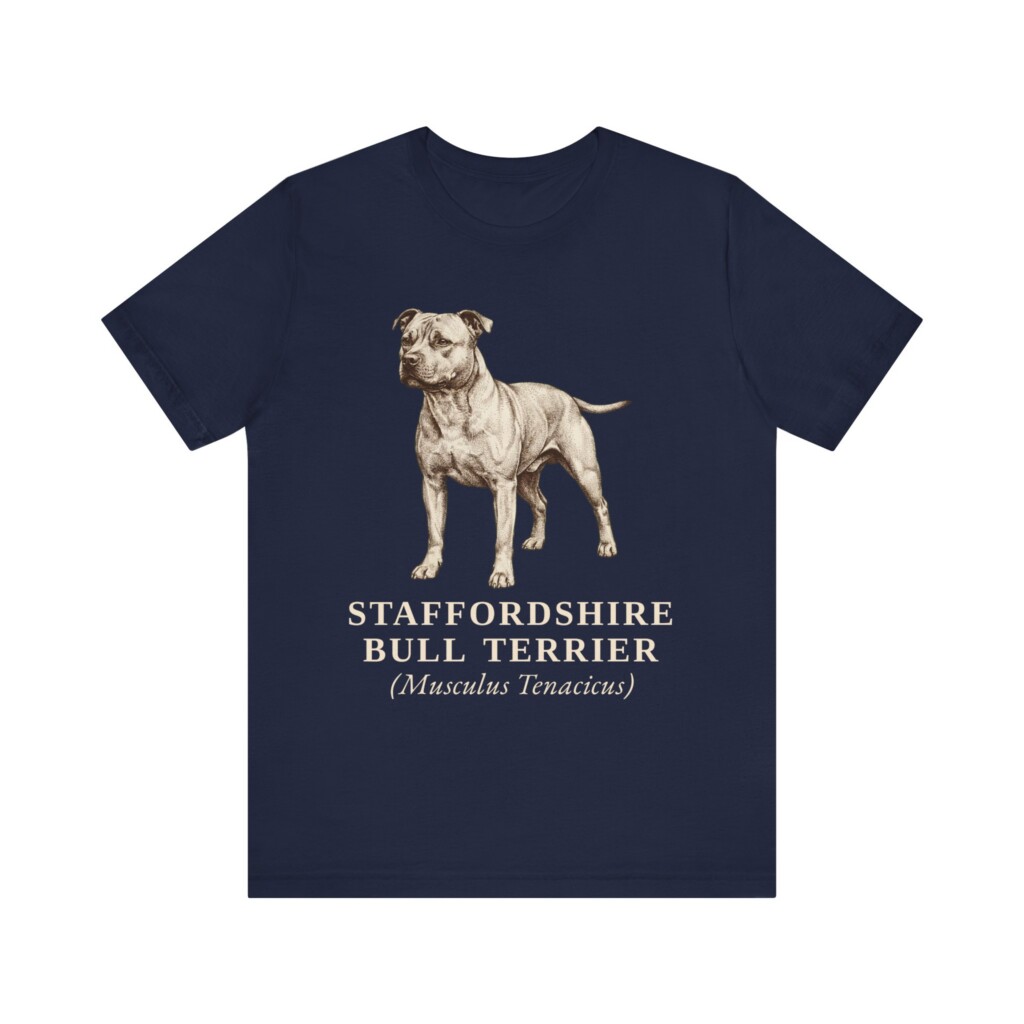 Staffordshire Bull Terrier Latin Shirt, Vintage Dog Sketch Tee, Dog Latin Gift