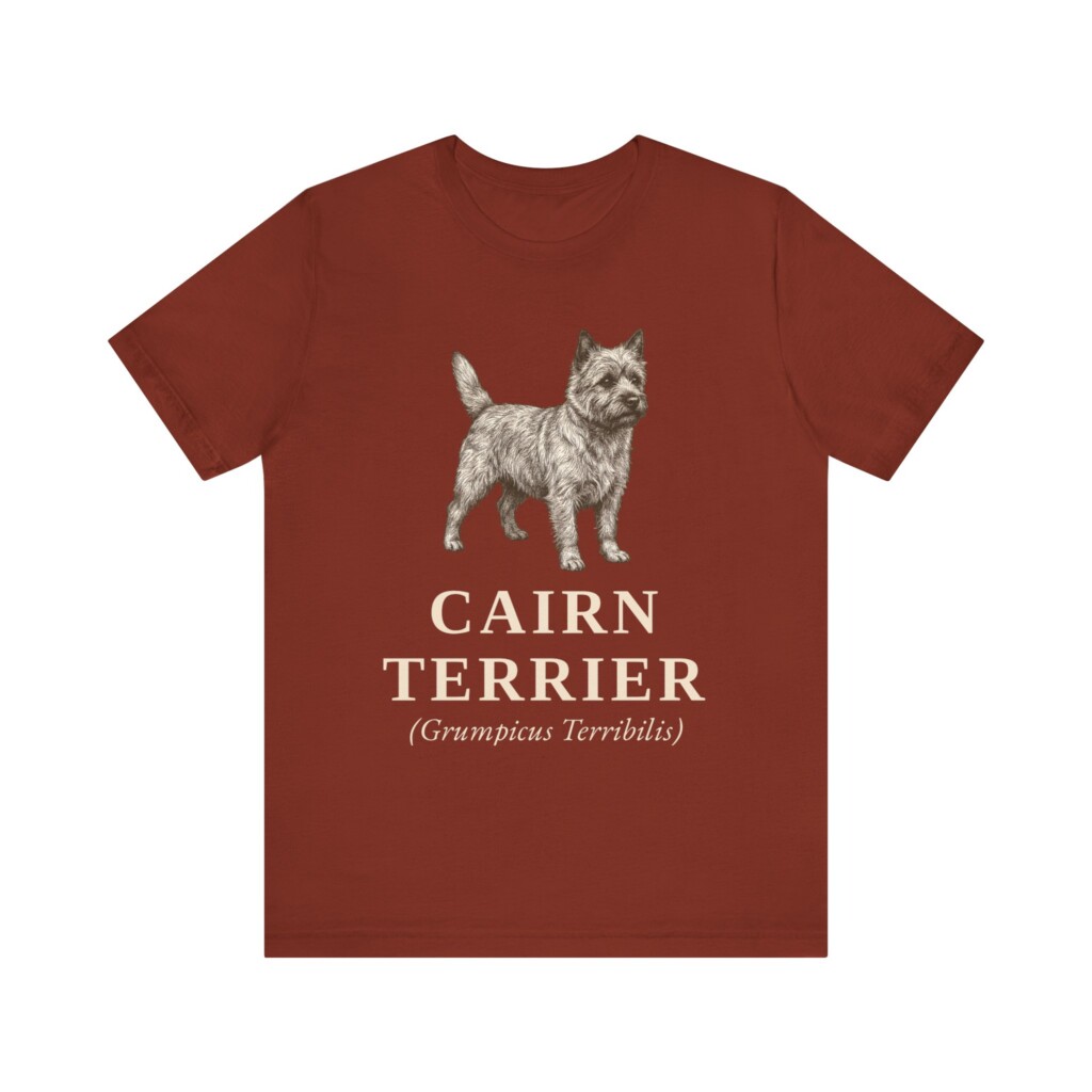 Cairn Terrier Latin Shirt, Vintage Dog Sketch Tee, Dog Latin Gift