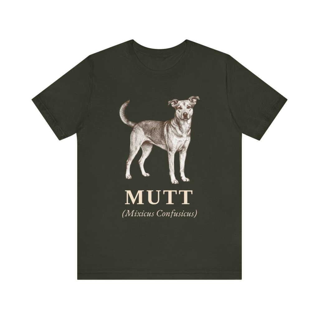 Mutt Latin Shirt, Vintage Dog Sketch Tee, Dog Latin Gift