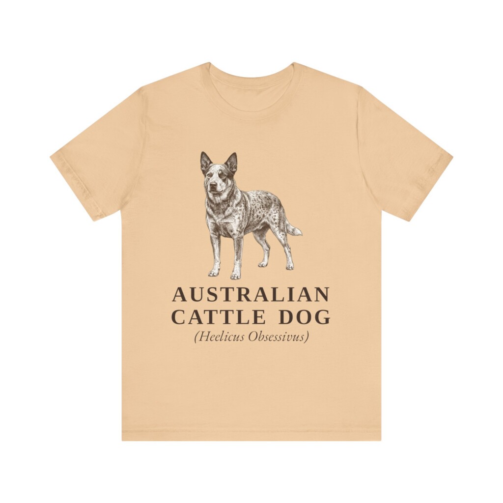 Australian Cattle Dog Latin Shirt, Vintage Dog Sketch Tee, Dog Latin Gift