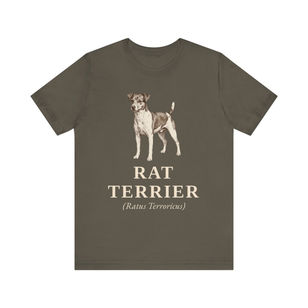 Rat Terrier Latin Shirt, Vintage Dog Sketch Tee, Dog Latin Gift Rat Terrier Latin Shirt, Vintage Dog Sketch Tee, Dog Latin Gift