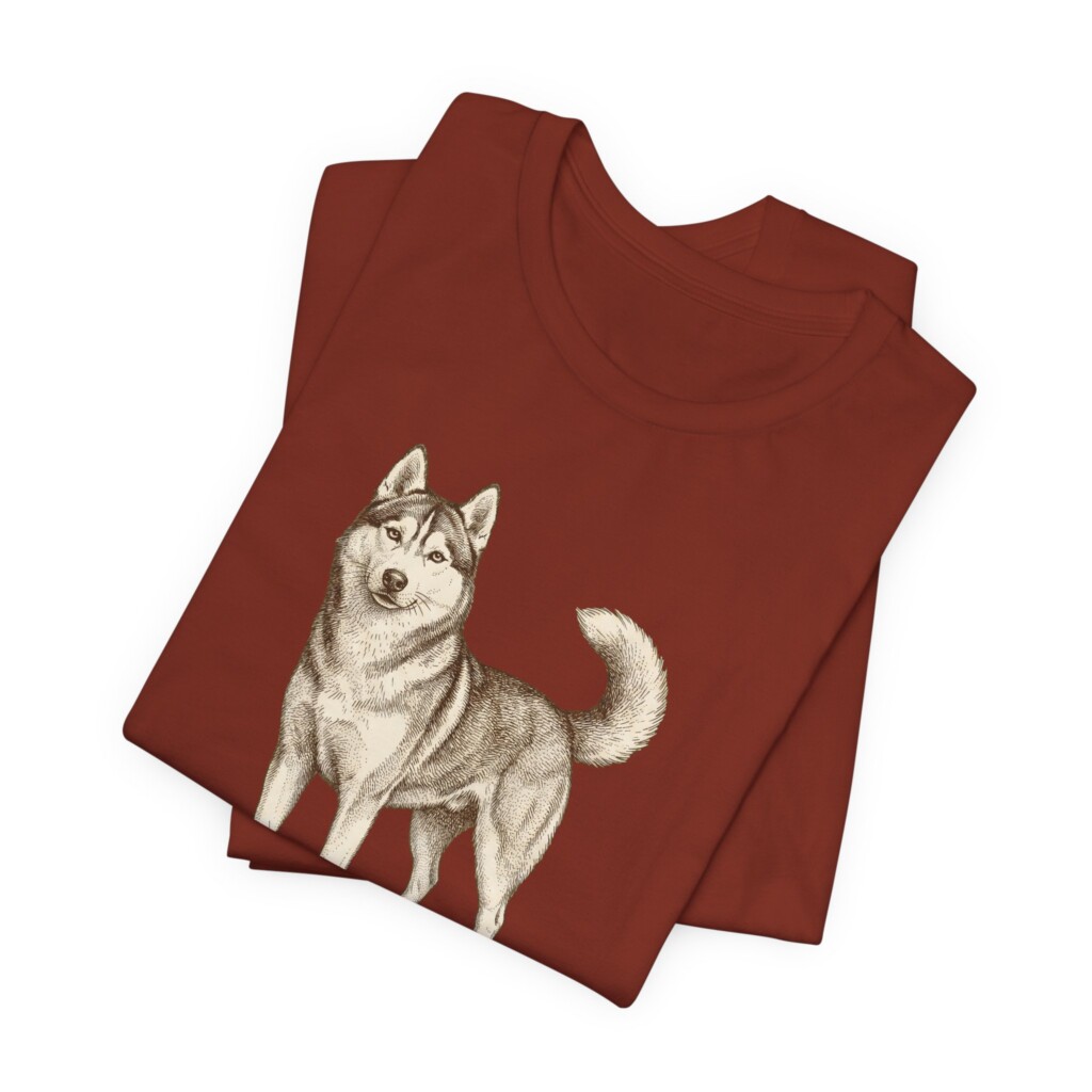 Husky Lover Shirt, Vintage Dog Sketch Tee, Dog Lover Gift
