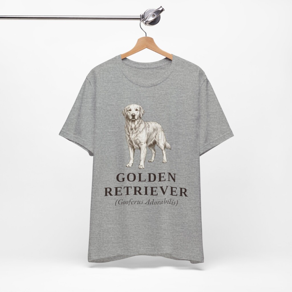 Golden Retriever Latin Shirt, Vintage Dog Sketch Tee, Dog Latin Gift