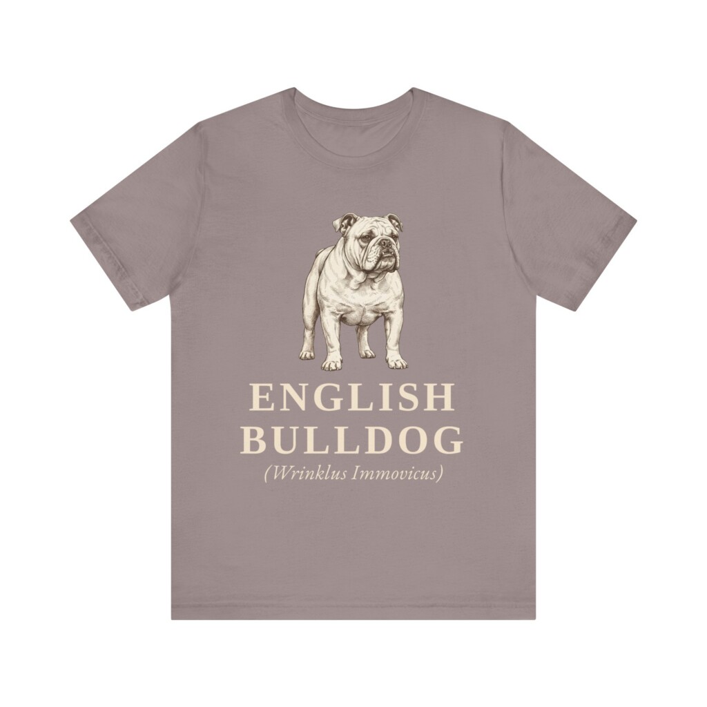 English Bulldog Latin Shirt, Vintage Dog Sketch Tee, Dog Latin Gift