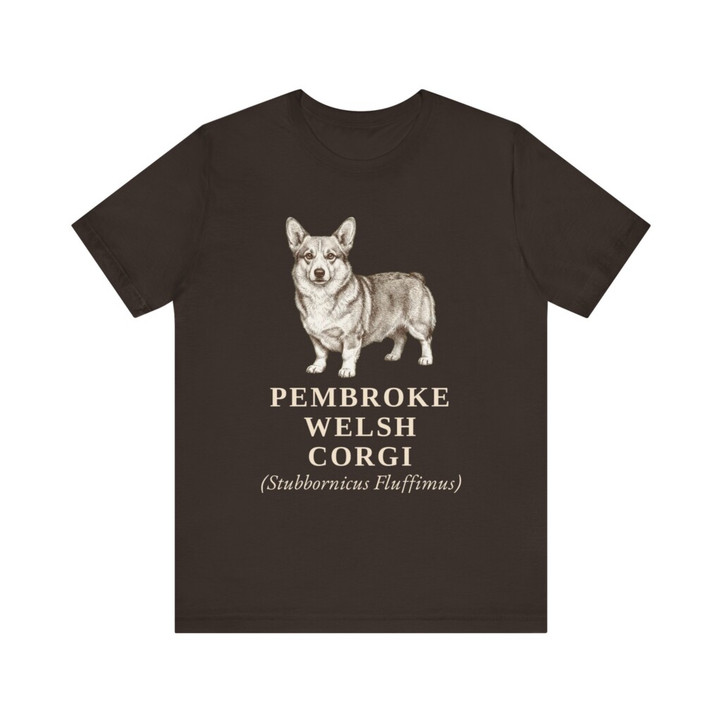 Pembroke Welsh Corgi Latin Shirt, Vintage Dog Sketch Tee, Dog Latin Gift