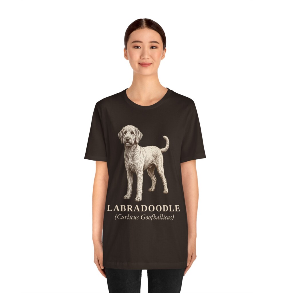 Labradoodle Latin Shirt, Vintage Dog Sketch Tee, Dog Latin Gift