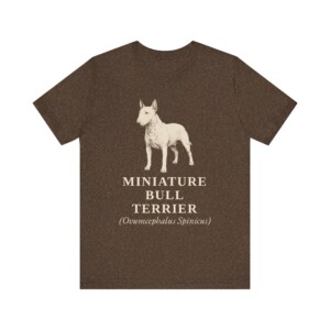 Miniature Bull Terrier Latin Shirt, Vintage Dog Sketch Tee, Dog Latin Gift