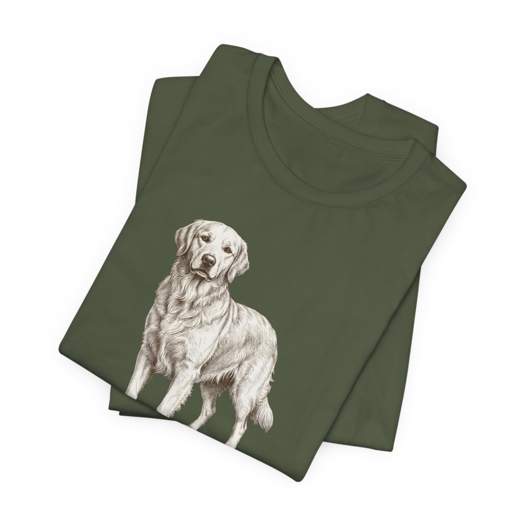 Golden Retriever Latin Shirt, Vintage Dog Sketch Tee, Dog Latin Gift