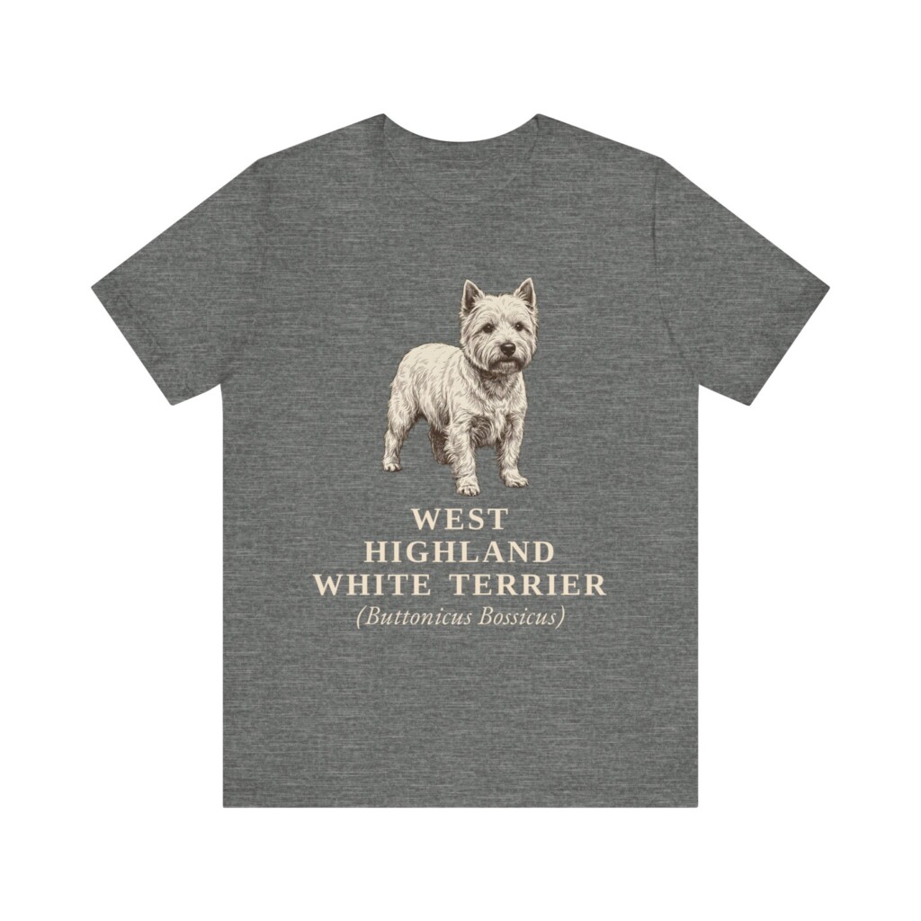 West Highland White Terrier Latin Shirt, Vintage Dog Sketch Tee, Dog Latin Gift West Highland White Terrier Latin Shirt, Vintage Dog Sketch Tee, Dog Latin Gift