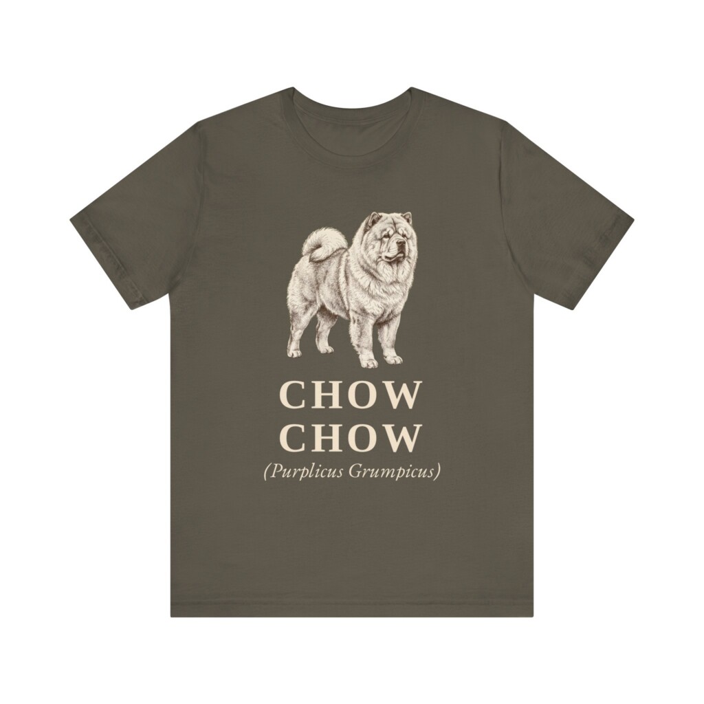 Chow Chow Latin Shirt, Vintage Dog Sketch Tee, Dog Latin Gift