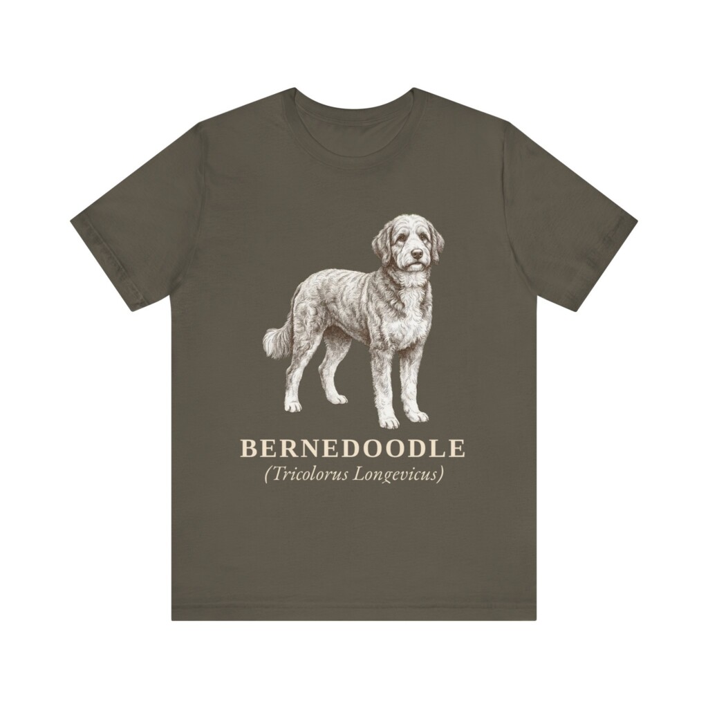 Bernedoodle Latin Shirt, Vintage Dog Sketch Tee, Dog Latin Gift