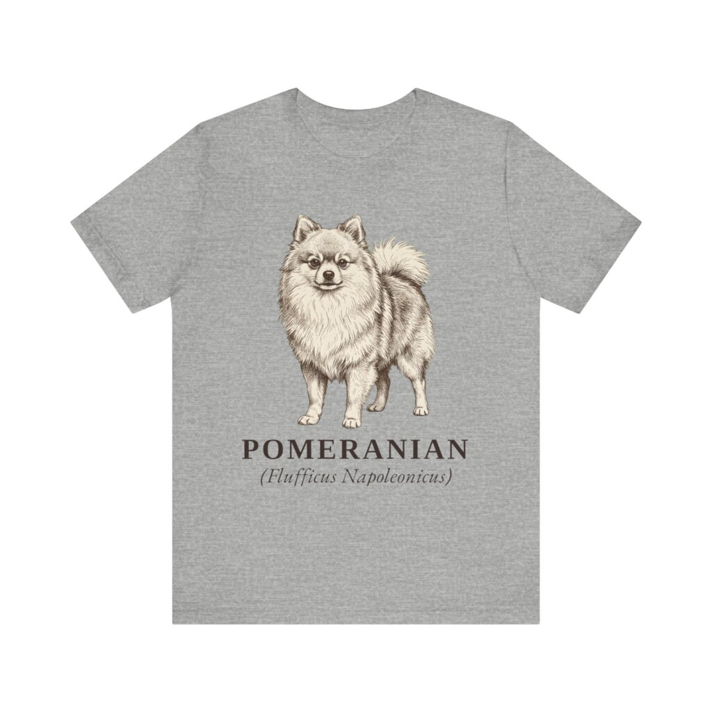 Pomeranian Latin Shirt, Vintage Dog Sketch Tee, Dog Latin Gift