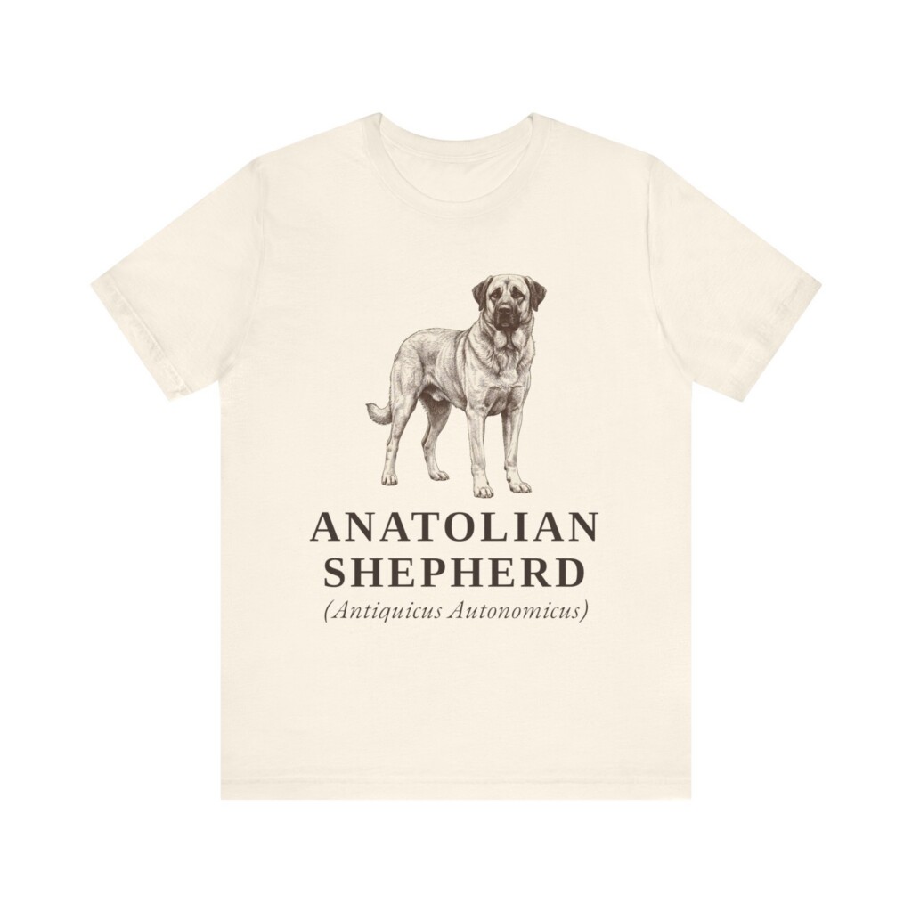 Anatolian Shepherd Latin Shirt, Vintage Dog Sketch Tee, Dog Latin Gift