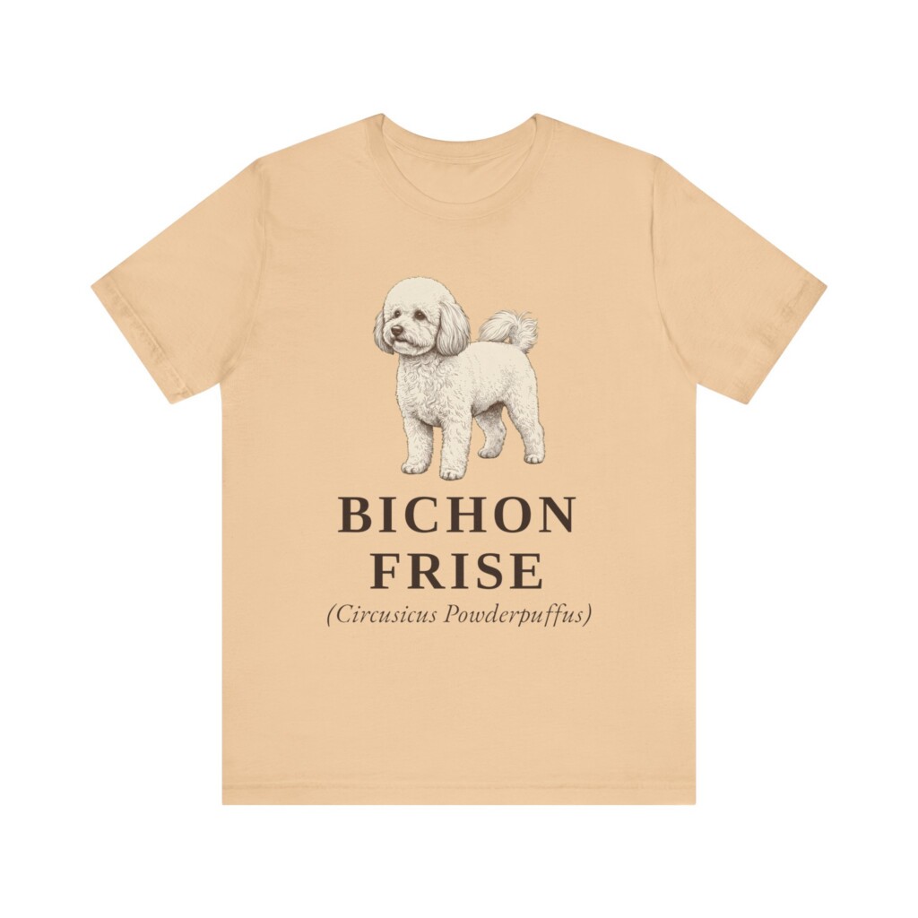 Bichon Frise Latin Shirt, Vintage Dog Sketch Tee, Dog Latin Gift