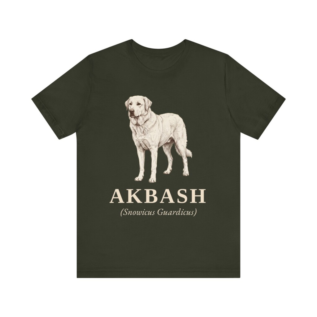 Akbash Latin Shirt, Vintage Dog Sketch Tee, Dog Latin Gift