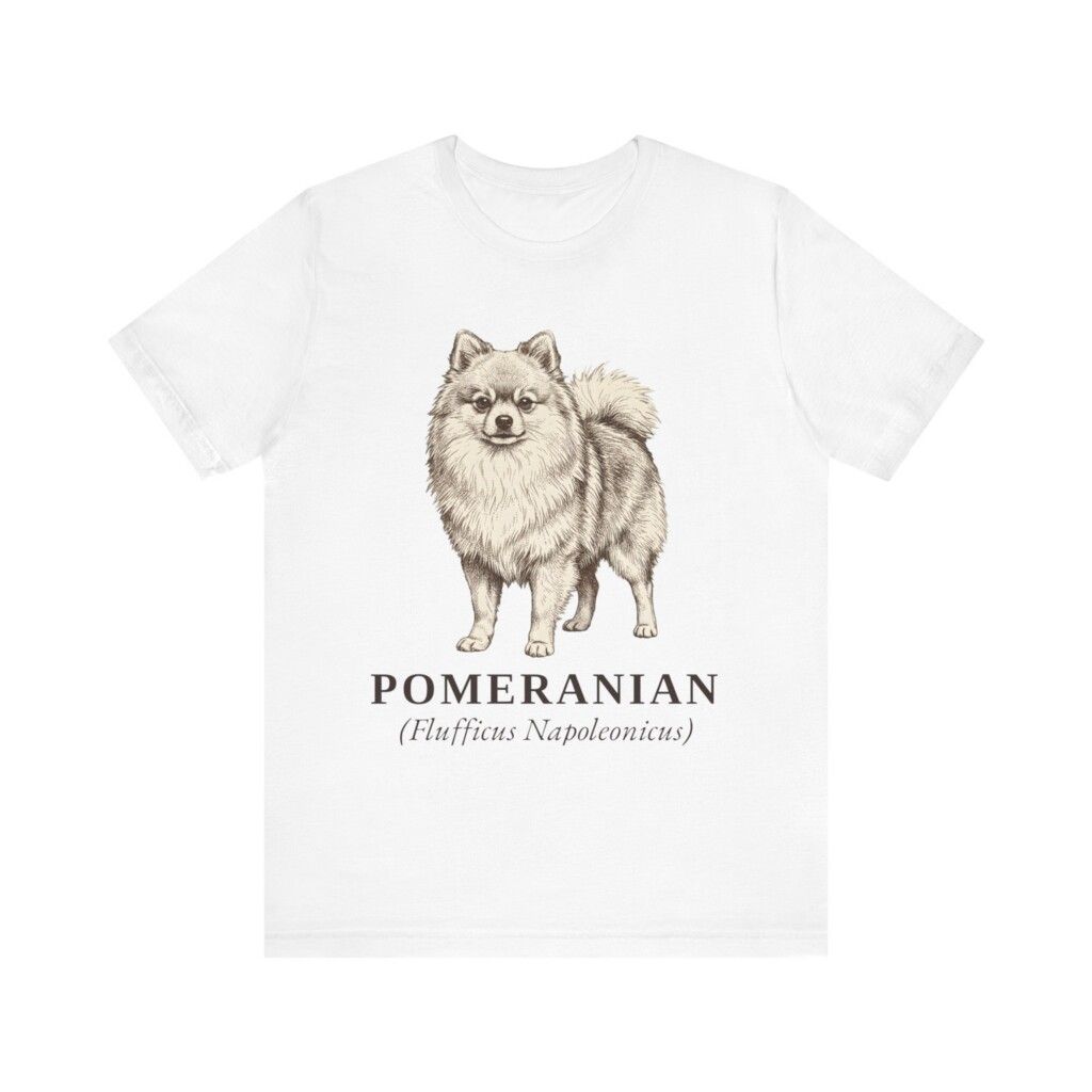 Pomeranian Latin Shirt, Vintage Dog Sketch Tee, Dog Latin Gift
