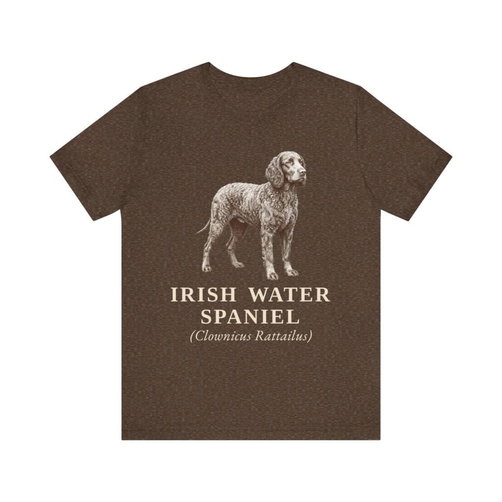 Irish Water Spaniel Latin Shirt, Vintage Dog Sketch Tee, Dog Latin Gift