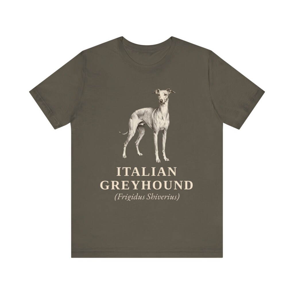 Italian Greyhound Latin Shirt, Vintage Dog Sketch Tee, Dog Latin Gift