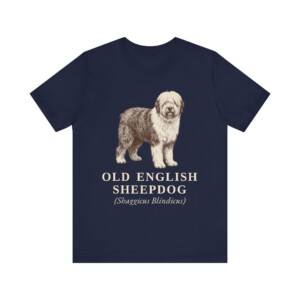 Old English Sheepdog Latin Shirt, Vintage Dog Sketch Tee, Dog Latin Gift
