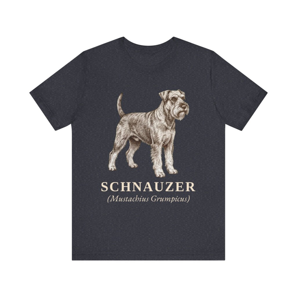 Standard Schnauzer Latin Shirt, Vintage Dog Sketch Tee, Dog Latin Gift Standard Schnauzer Latin Shirt, Vintage Dog Sketch Tee, Dog Latin Gift