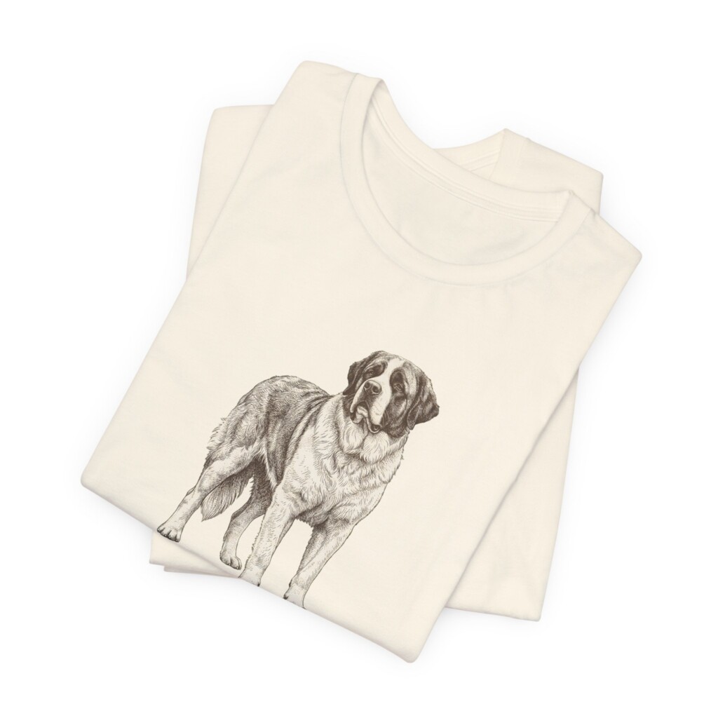 Saint Bernard Latin Shirt, Vintage Dog Sketch Tee, Dog Latin Gift