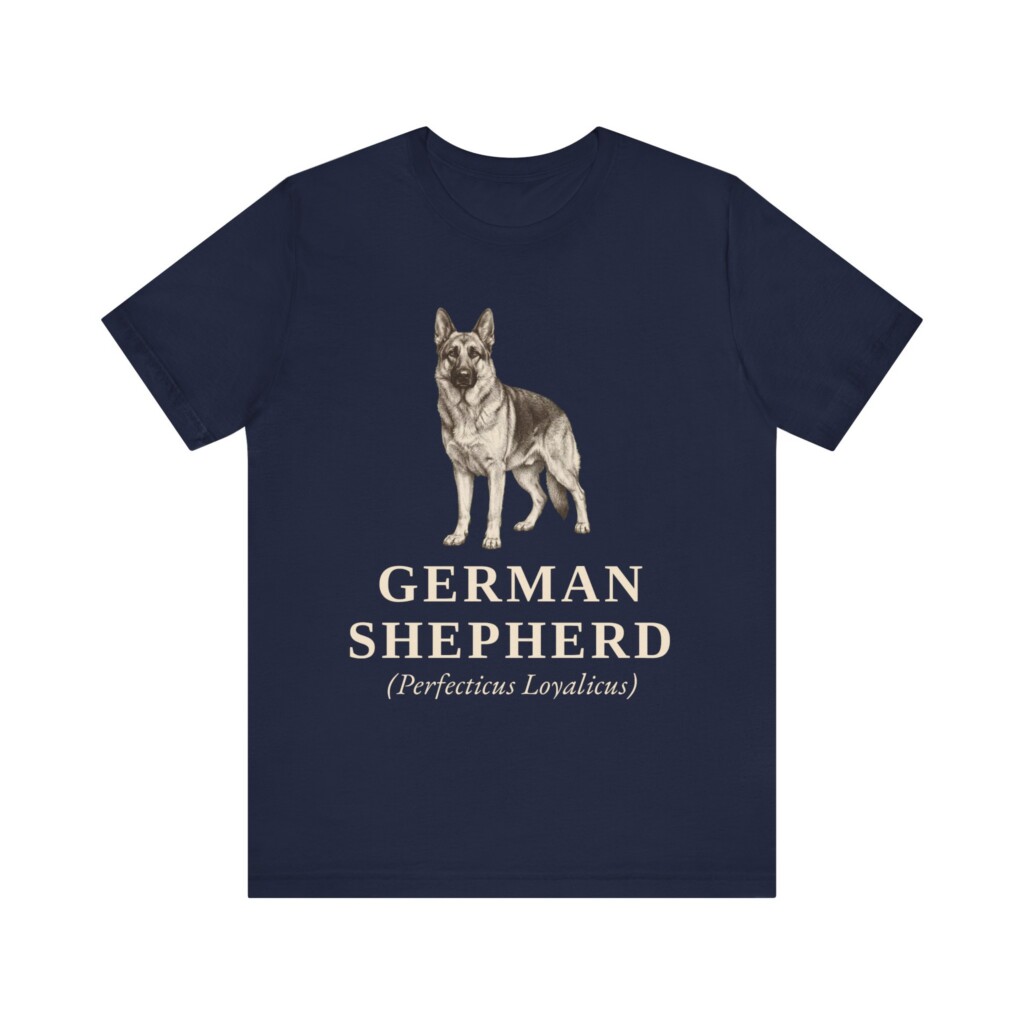 German Shepherd Latin Shirt, Vintage Dog Sketch Tee, Dog Latin Gift