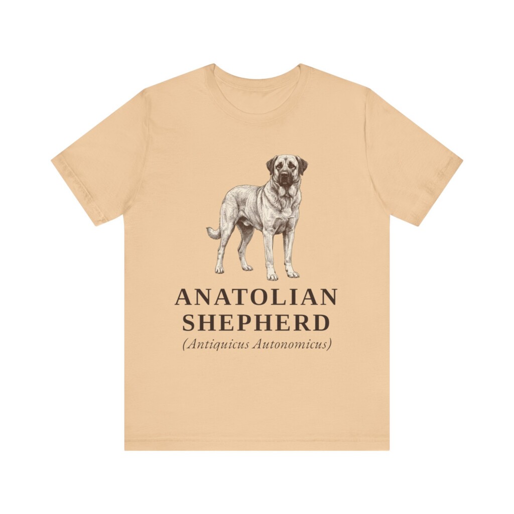 Anatolian Shepherd Latin Shirt, Vintage Dog Sketch Tee, Dog Latin Gift