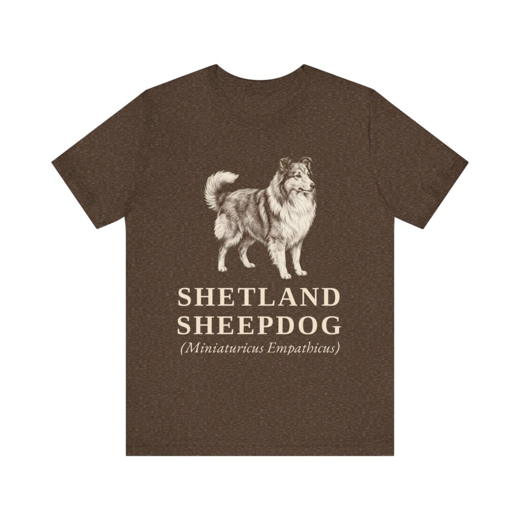 Shetland Sheepdog Latin Shirt, Vintage Dog Sketch Tee, Dog Latin Gift