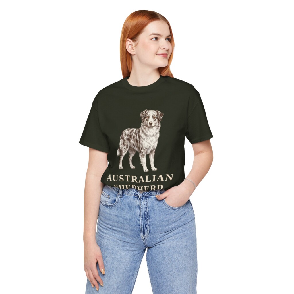 Australian Shepherd Latin Shirt, Vintage Dog Sketch Tee, Dog Latin Gift Australian Shepherd Latin Shirt, Vintage Dog Sketch Tee, Dog Latin Gift